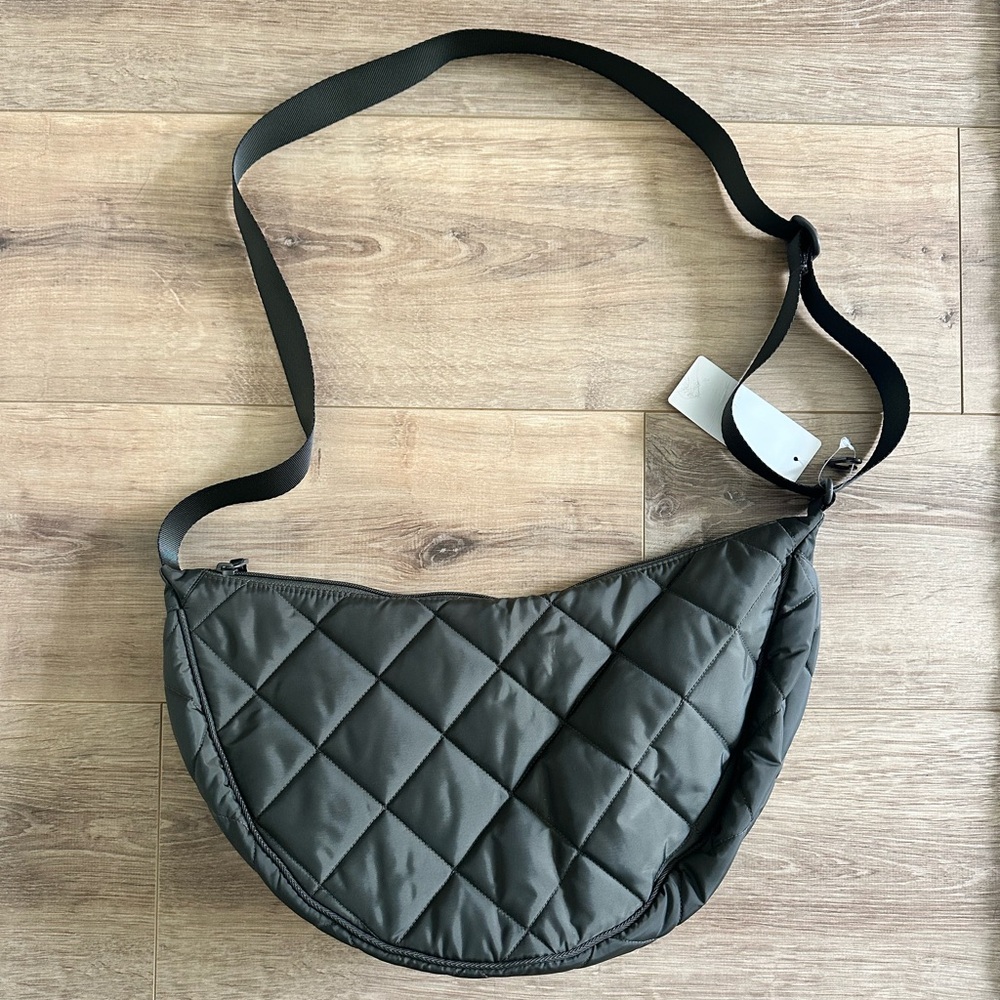 Quilted Green Crossbody Bag